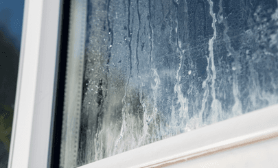 Voorbeeld lek glas met kalkaanslag