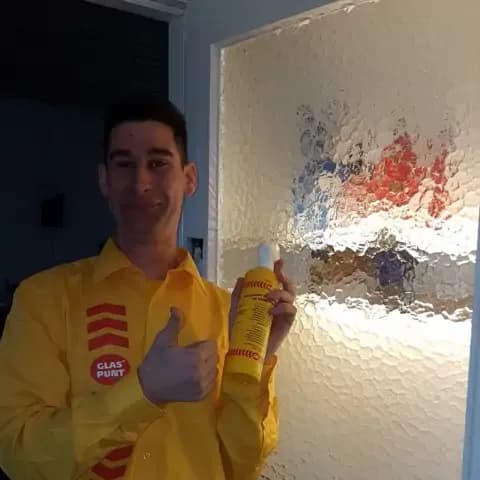 Monteur met Glaspunt glascleaner voor figuurglas Byzantijn fijn