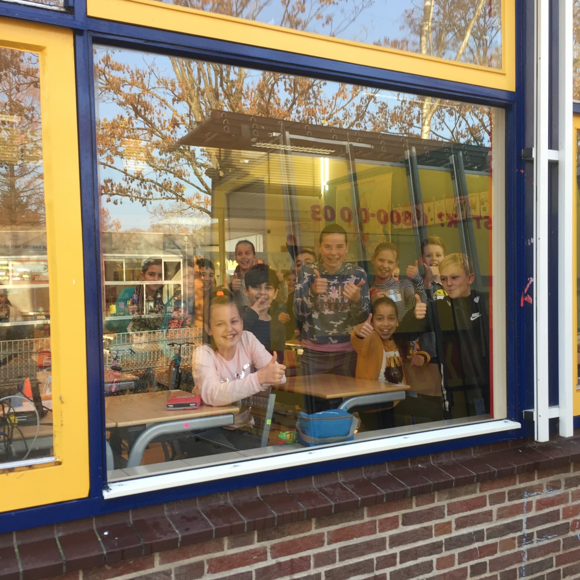 Letselveilig gelaagd glas geplaatst bij Basisschool Krugerstee in Vaassen.
