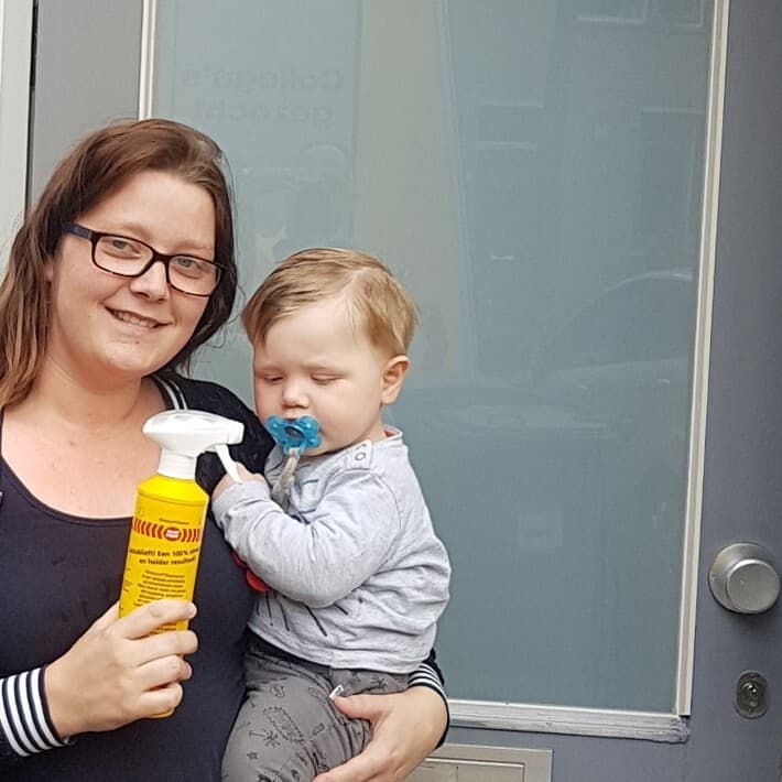 Matglas geplaatst in een voordeur in Veendam voor meer privacy.