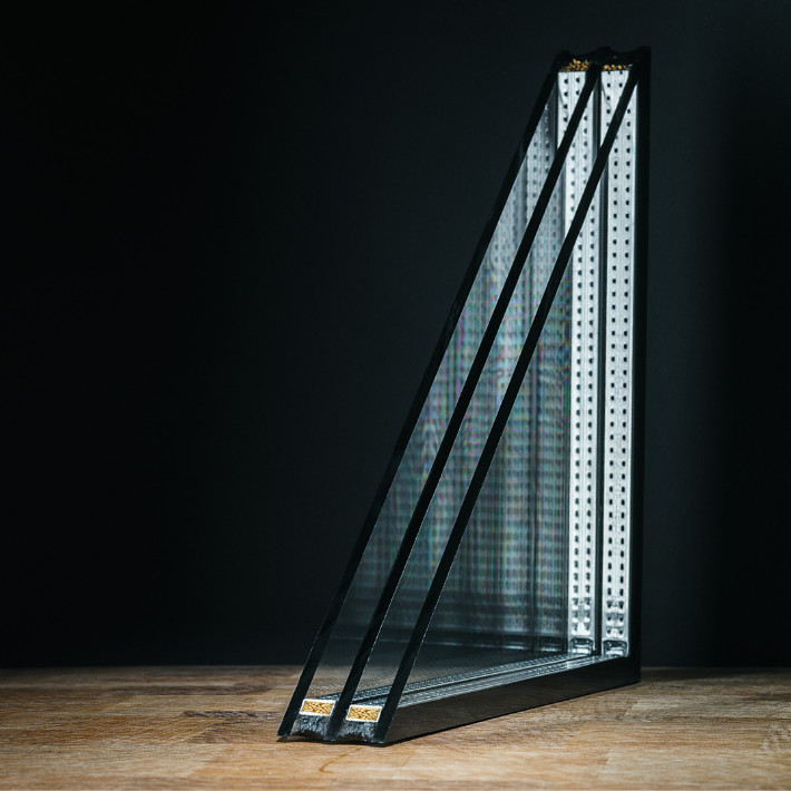 Triple glas doorsnede