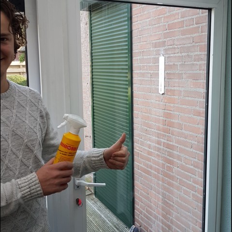 Serredeur nieuw glas na lekslag